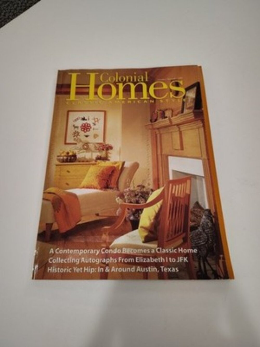 COLONIAL HOMES OCT/NOV 1999.HISTORIC YET HIP, AUSTIN, TX. SHIPS FREE!